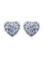 thumb Heart shaped Austria Crystals Stud Earrings 0