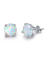 thumb Small Round Shaped Opal Fashion Stud Earrings 0