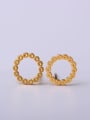 thumb Gold Plated Round Stud Earrings 0