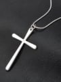 thumb Simple Smooth Cross Pendant Copper Necklace 2