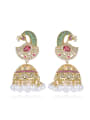 thumb Copper With Gold Plated Fashion Statement Chandelier Earrings 0