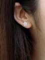 thumb Fashion Little Snowflake Silver Stud Earrings 1