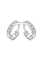 thumb Exquisite Round Shaped AAA Zircon Clip On Earrings 0