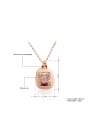 thumb Fashion Rose Gold Plated Polymer Clay Square Two Pieces Jewelry Set 1
