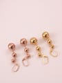 thumb Titanium With Gold Plated Fashion Round Beads Drop Earrings 0