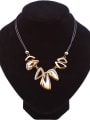 thumb Fashion Irregular Stones Alloy Artificial Leather Necklace 4