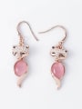 thumb Alloy Rose Gold Plated Fashion Fox Opal Two Pieces CZ Jewelry Set 1