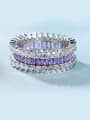 thumb Purple Zircon Multistone ring 0