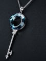 thumb austrian Crystals Key-shaped Necklace 2