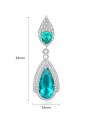 thumb Copper With White Gold Plated Fashion Water Drop Drop Earrings 4