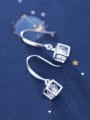 thumb 925 Sterling Silver With Platinum Plated Fashion Geometric Hook Earrings 3