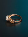 thumb Fashion Rose Gold Plated Feather Enamel Women Ring 1