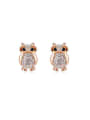 thumb Lovely Owl Shaped Austria Crystal Stud Earrings 0