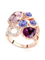 thumb Exaggerated Colorful austrian Crystals Alloy Ring 2