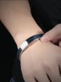 thumb Simple Titanium Artificial Leather Smooth Bracelet 1