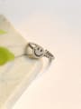 thumb Smiling Face Silver Opening Ring 2