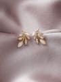 thumb Alloy With Gold Plated Simplistic Leaf Stud Earrings 1