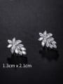 thumb Copper With Platinum Plated Cute Leaf Stud Earrings 1