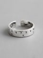 thumb 925 Sterling Silver With Platinum Plated  Retro Scale Ruler Free Size Rings 3