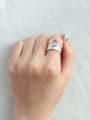 thumb Personalized Smooth Silver Opening Ring 1