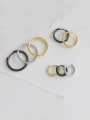 thumb 925 Sterling Silver With Gold Plated Simplistic Round Clip On Earrings 0