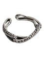 thumb 925 Sterling Silver With Antique Silver Plated Vintage Irregular Intertwined  Stacking Rings 3