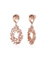 thumb Luxury Champagne Flower Vine Shaped Earrings 0