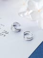 thumb All-match Multi-layer Design Round Shaped S925 Silver Clip On Earrings 1