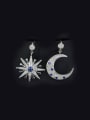 thumb Star Moon Zircon Drop Cluster earring 0