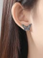thumb Copper With Black Gun Plated Fashion Butterfly Stud Earrings 1