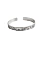 thumb 925 Sterling Silver With Platinum Plated Vintage Irregular Free Size  Bangles 0