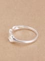 thumb Simple Leaf 925 Silver Opening Ring 1