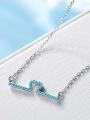 thumb Simple Personalized Tiny Turquoise Stones Necklace 2