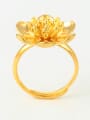 thumb Ethnic style Flower Opening Ring 1