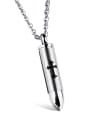 thumb Personalized Bullet Pendant Titanium Necklace 0