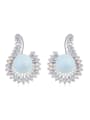 thumb Personalized Imitation Pearl Crystals Stud Earrings 3