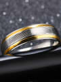 thumb Stainless Steel With Gold Plated Simplistic Round Rings 1