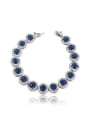 thumb High Quality 18k Platinum Plated Blue Zircon Bracelet 0