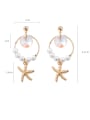 thumb Alloy With Gold Plated Fashion Sea Star  Drop Earrings 3