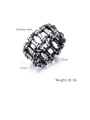 thumb Stainless Steel With Gun Plated Personality Bicycle Chain Men Rings 4