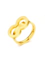 thumb Exquisite Gold Plated Number Eight Shaped Titanium Ring 0