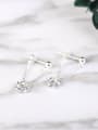 thumb Simple Six-pointed Star Silver Earrings 0