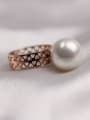 thumb Hollow Heart Artificial Pearl Ring 1