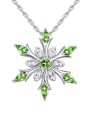 thumb Fashion Snowflake Pendant austrian Crystals Alloy Necklace 1