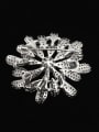 thumb Fashion Artificial Pearl Cubic Zirconias-covered Flower Brooch 2