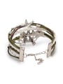 thumb Retro Swallows LOVE Artificial Leather Ropes Bracelet 3