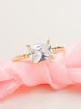 thumb Elegant Square Shaped AAA Zircon Ring 1