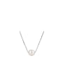 thumb 2018 Copper Alloy 18K Gold Plated Simplism Pearl Necklace 0