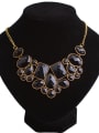 thumb Exaggerated Geometrical Resin Gold Plated Alloy Necklace 3
