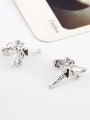 thumb 18K White Gold Butterfly Shaped Austria Crystal stud Earring 2